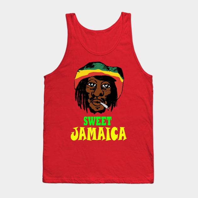 Sweet Jamaica, Good Vibes, Rasta Tank Top by alzo